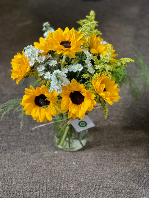 Sunflower Mason Jar