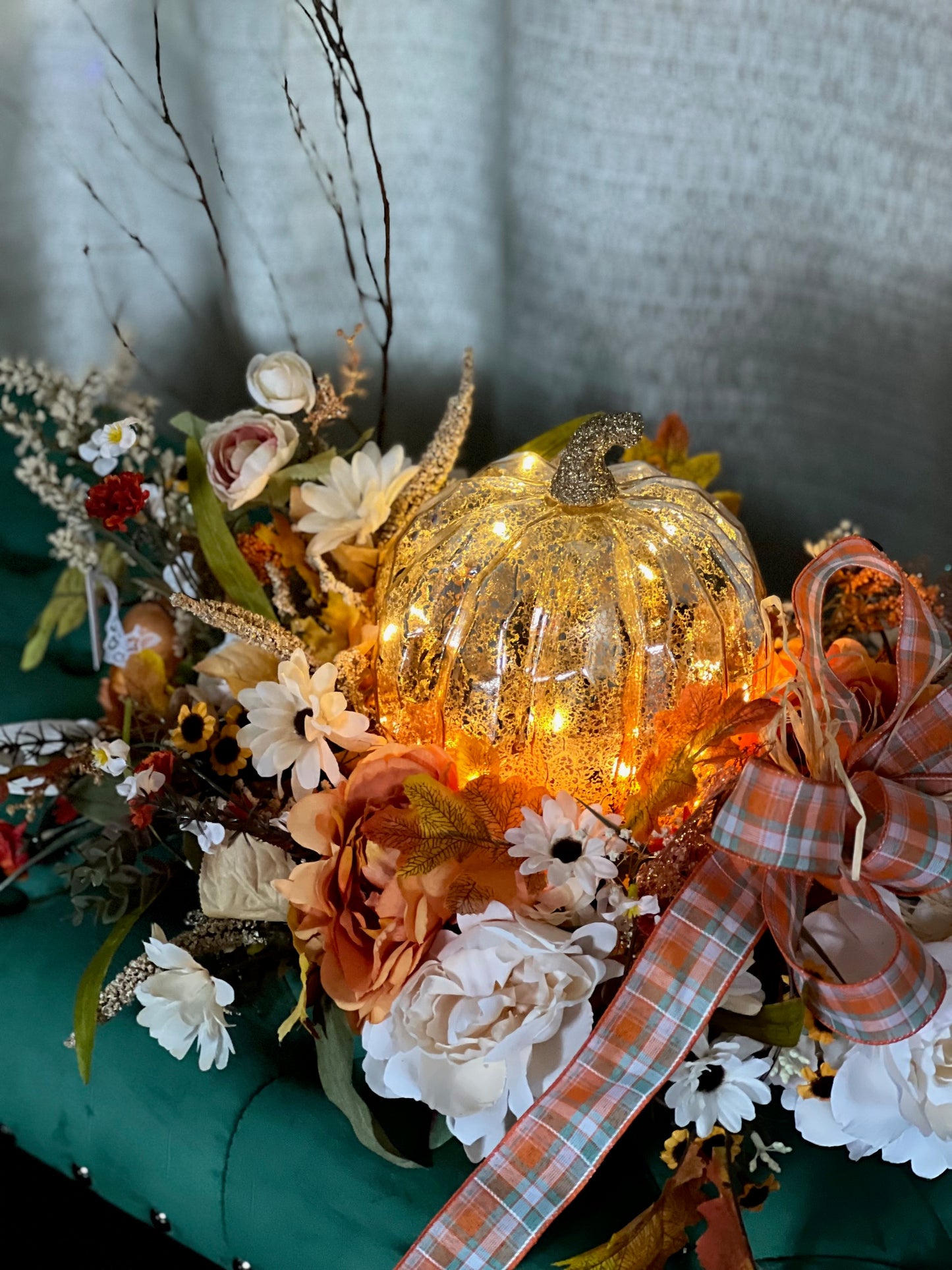 Autumn Glow Pumpkin Centerpiece - FAUX