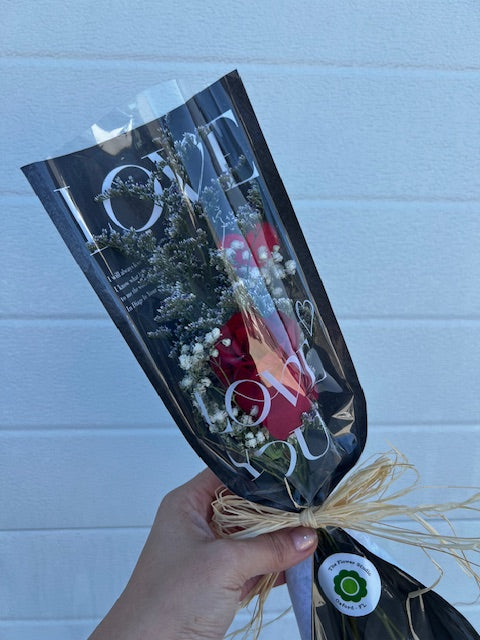 LOVE - Single Red Rose