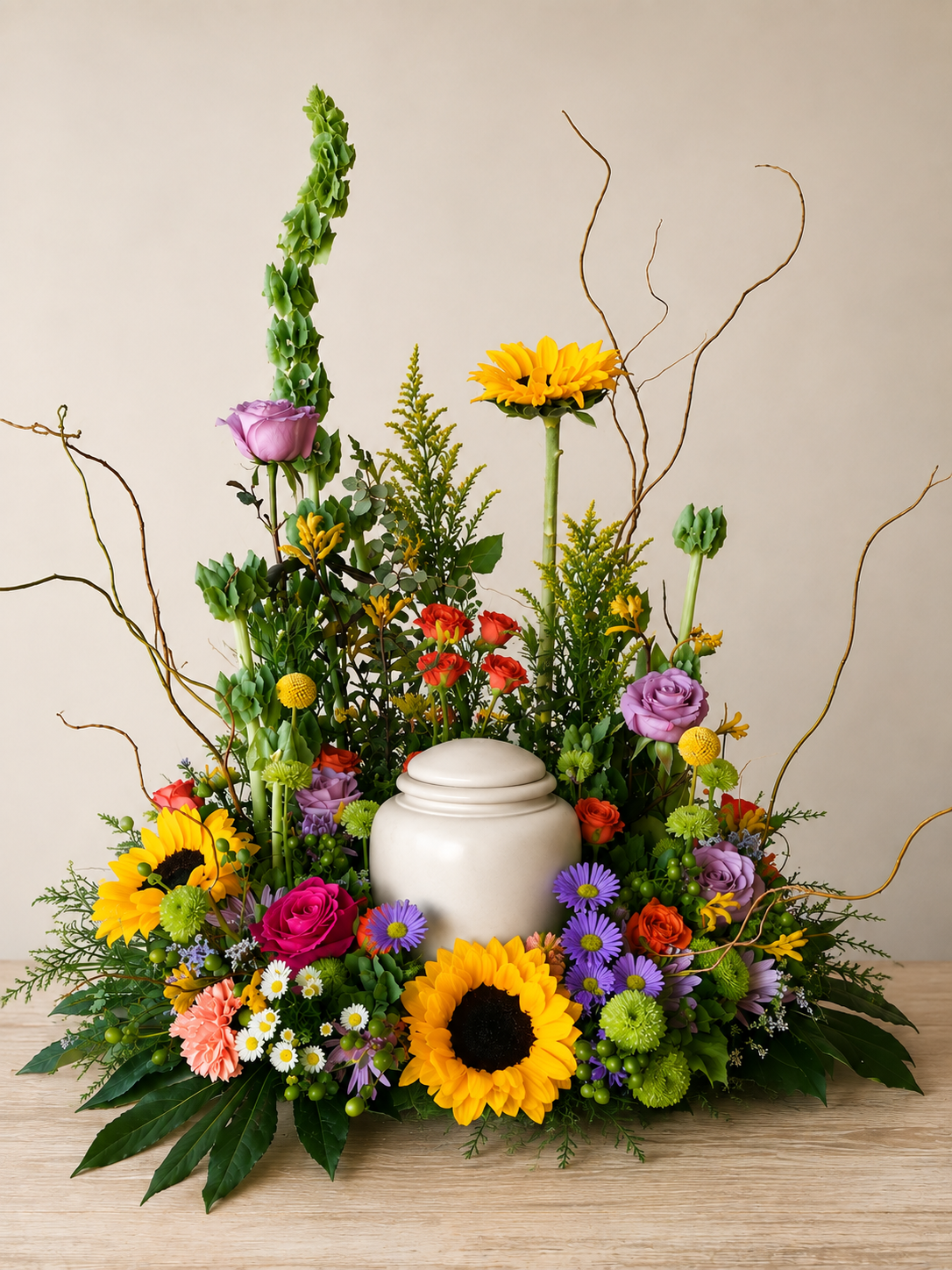 Colorful Urn Arrangement - Spring colors - Celebration of Life
