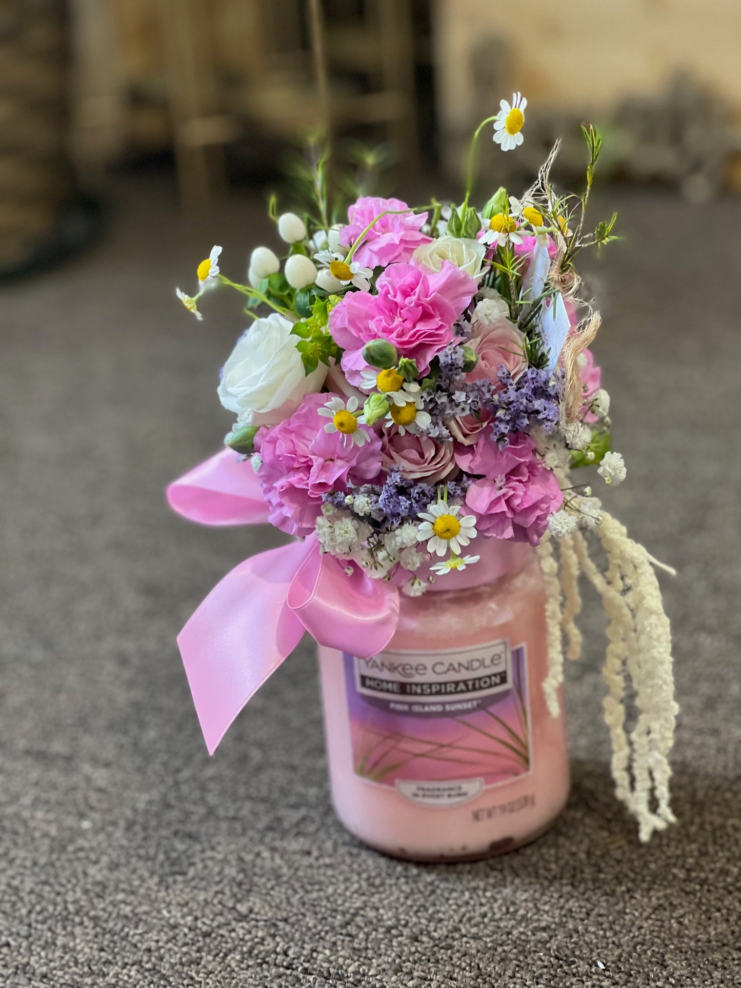 Wick and Bloom - Candle and Flowers