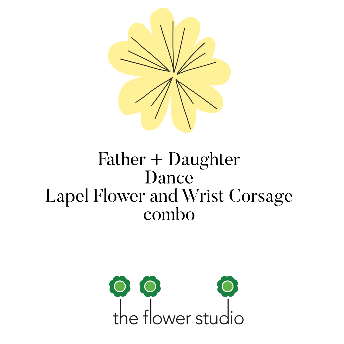 Father + Daughter Dance - Lapel Flower and Wrist Corsage