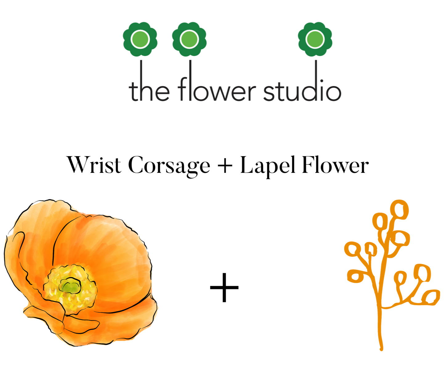 HOCO 2025 Combo - Wrist Corsage + Lapel Flower