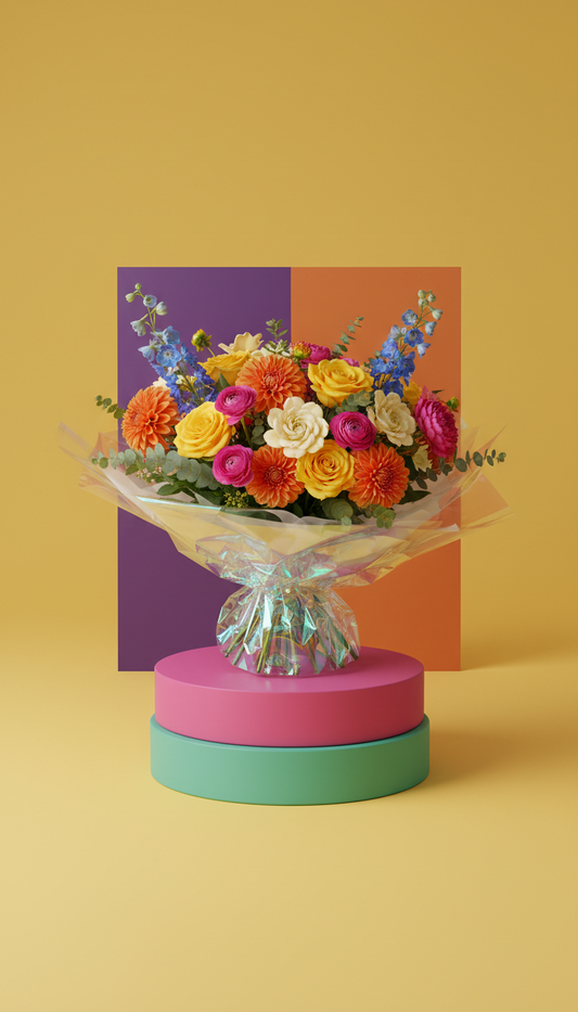 Citrine pop bouquet with sunlit hues
