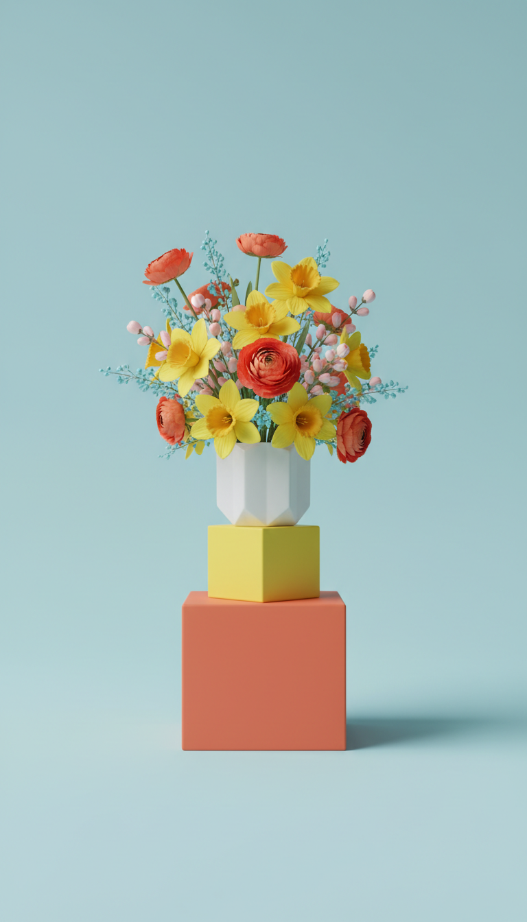 Sunny daffodil modern centerpiece
