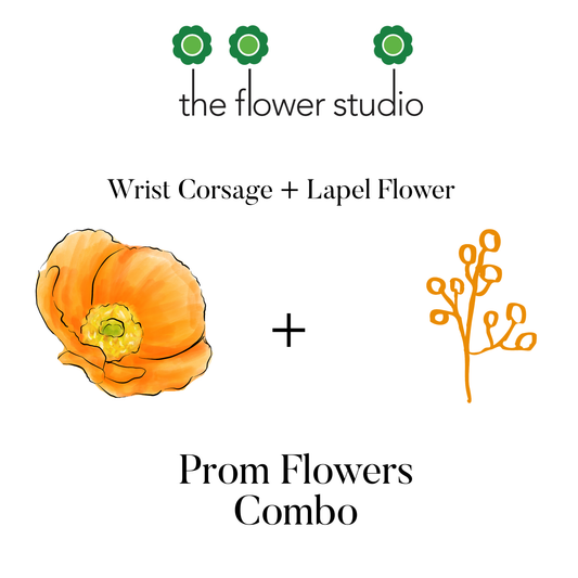 Prom 2025 Combo - Wrist Corsage + Lapel Flower